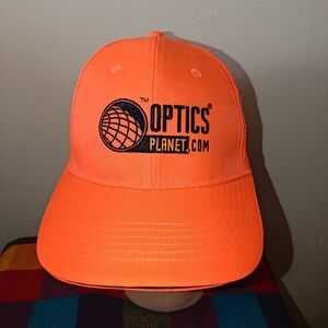 OpticsPlanet Embroidered Logo Snapback Cap Hat – Orange Black